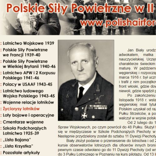 Biogram płk. Jana Białego